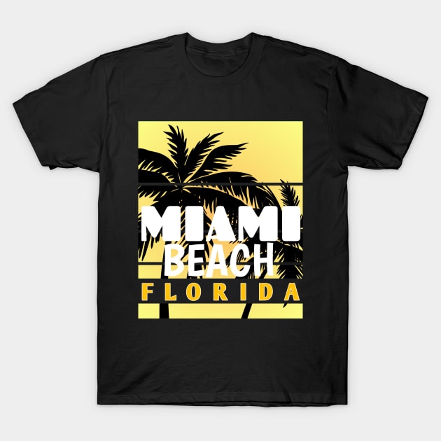 miami T-Shirt by Ntdesignart